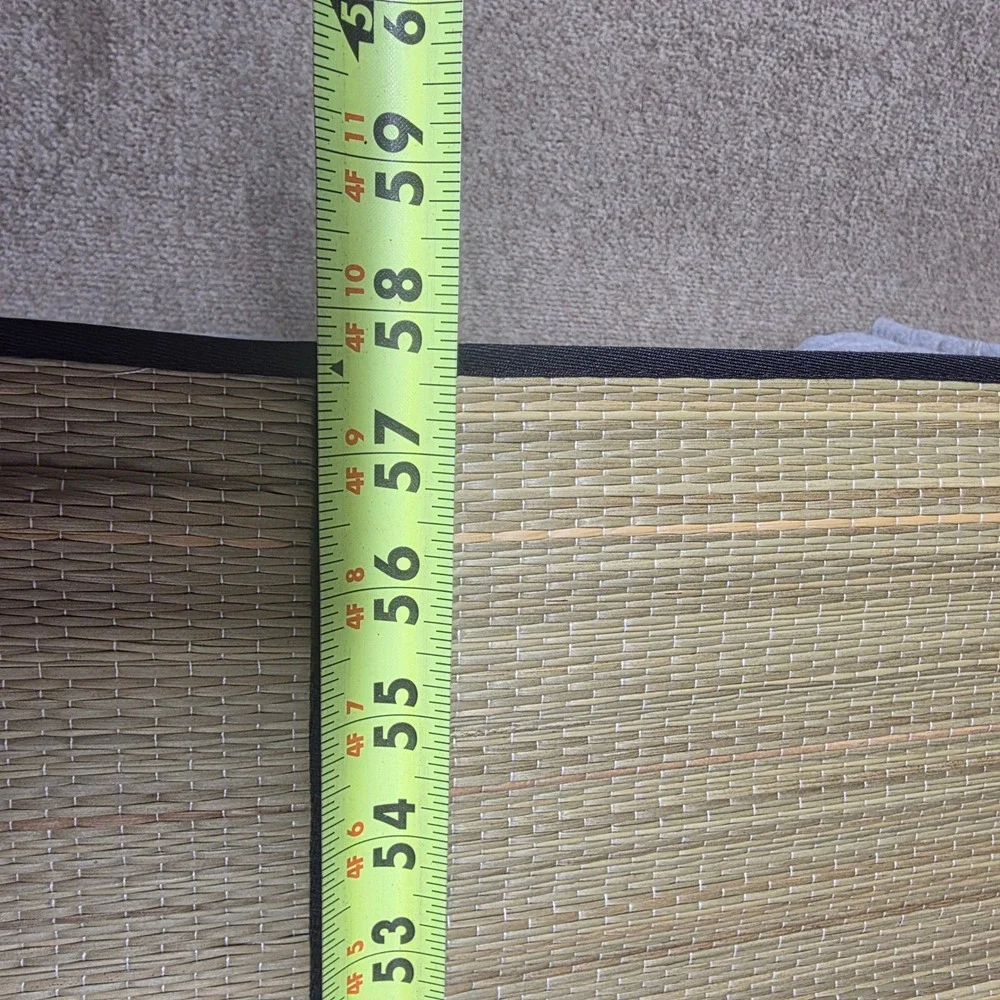 Sun N Sand Beach Mat Unisex Tan Woven Straw Roll Up Carrying Strap NEW